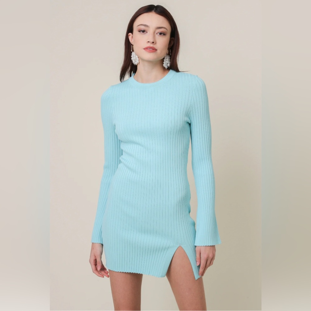 Line & Dot Lana Dress in Sky Blue